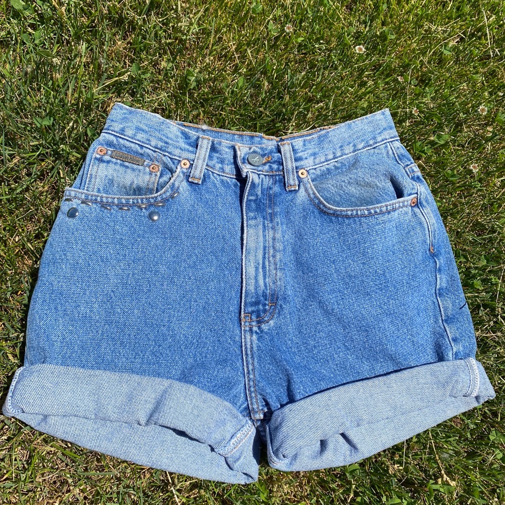 Calvin Klein Ck Jean Shorts Studs Denim